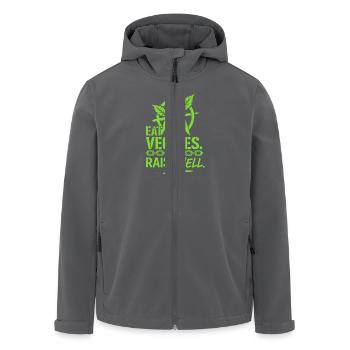 Vegan Punk Rebell Vegan Vegan Anarchist Vegan - Recycelte Männer Softshell-Jacke von Stanley/Stella - Anthrazit - Vorne - AI Model Male 185 light (185cm)