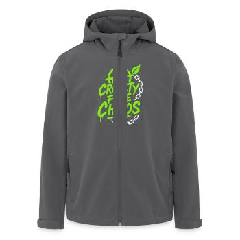 Vegan Punk Rebell Vegan Vegan Anarchist Vegan - Recycelte Männer Softshell-Jacke von Stanley/Stella - Anthrazit - Vorne - AI Model Male 185 light (185cm)