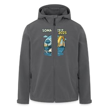 Freizeit Freibad Urlaub Urlauber Sommer Sarkasmus - Recycelte Männer Softshell-Jacke von Stanley/Stella - Anthrazit - Vorne - AI Model Male 185 light (185cm)