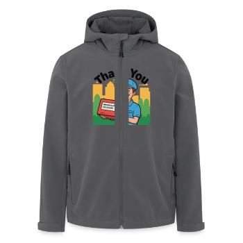 POSTBOTE - Recycelte Männer Softshell-Jacke von Stanley/Stella - Anthrazit - Vorne - AI Model Male 185 light (185cm)