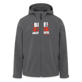 Malle NICHT ANSPRECHEN Mallorca Party Lustig - Recycelte Männer Softshell-Jacke von Stanley/Stella - Anthrazit - Vorne - AI Model Male 185 light (185cm)