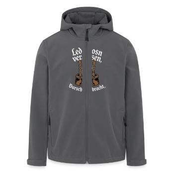 Lederhosn vergessen, Durscht mitbracht - Recycelte Männer Softshell-Jacke von Stanley/Stella - Anthrazit - Vorne - AI Model Male 185 light (185cm)
