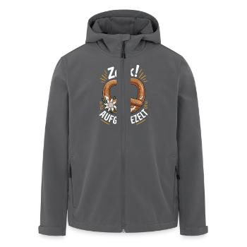 Zack aufgebrezelt - Recycelte Männer Softshell-Jacke von Stanley/Stella - Anthrazit - Vorne - AI Model Male 185 light (185cm)