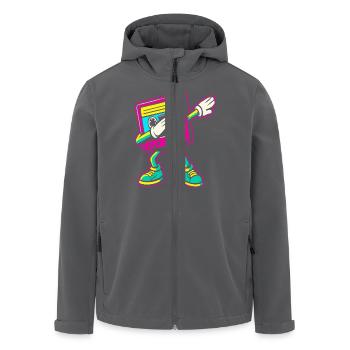 80er 90er Jahre Kassette Dabbing - Recycelte Männer Softshell-Jacke von Stanley/Stella - Anthrazit - Vorne - AI Model Male 185 light (185cm)