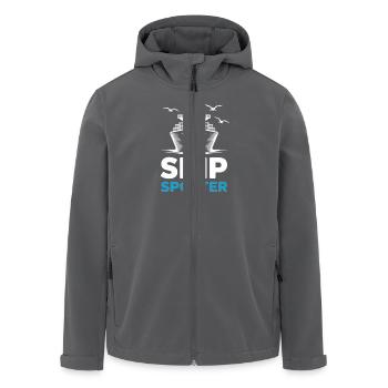 Schiff Spotter Begeisterung für Seeliebhaber - Recycelte Männer Softshell-Jacke von Stanley/Stella - Anthrazit - Vorne - AI Model Male 185 light (185cm)