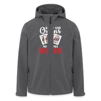 Pinochle Trick Taking Game Drama King Queen - Recycelte Männer Softshell-Jacke von Stanley/Stella - Anthrazit - Vorne - AI Model Male 185 light (185cm)