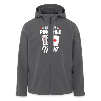 Family Pinochle Night Melding Card Game - Recycelte Männer Softshell-Jacke von Stanley/Stella - Anthrazit - Vorne - AI Model Male 185 light (185cm)