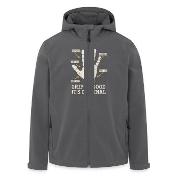 Griffkrafttraining Für Kletterer Hangboard - Recycelte Männer Softshell-Jacke von Stanley/Stella - Anthrazit - Vorne - AI Model Male 185 light (185cm)
