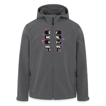 Select Difficulty: Life – Nightmare Mode 8Bit - Recycelte Männer Softshell-Jacke von Stanley/Stella - Anthrazit - Vorne - AI Model Male 185 light (185cm)