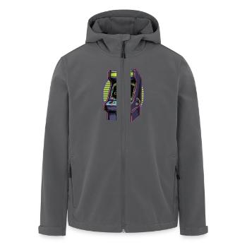 Insert Coin – Continue Life | Retro Gamer Design - Recycelte Männer Softshell-Jacke von Stanley/Stella - Anthrazit - Vorne - AI Model Male 185 light (185cm)