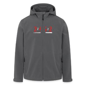 Gleichung Mathematik Humor 2*4= 4*2 - Recycelte Männer Softshell-Jacke von Stanley/Stella - Anthrazit - Vorne - AI Model Male 185 light (185cm)