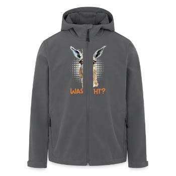 Alpaka WAS GEHT? Cooles Lama Lustiges - Recycelte Männer Softshell-Jacke von Stanley/Stella - Anthrazit - Vorne - AI Model Male 185 light (185cm)