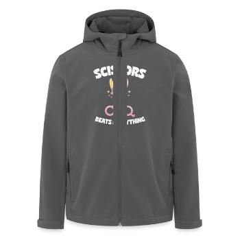 Schere Schlägt Alles Schere Stein Papier Geschenk - Recycelte Männer Softshell-Jacke von Stanley/Stella - Anthrazit - Vorne - AI Model Male 185 light (185cm)