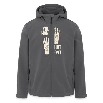 Griffkrafttraining Für Kletterer Hangboard - Recycelte Männer Softshell-Jacke von Stanley/Stella - Anthrazit - Vorne - AI Model Male 185 light (185cm)