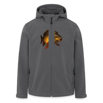 Spiegelkarpfen Angeln – Big Carp Artwork - Recycelte Männer Softshell-Jacke von Stanley/Stella - Anthrazit - Vorne - AI Model Male 185 light (185cm)