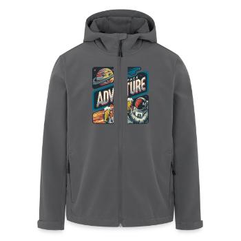 ASTRONAUTEN-ABENTEUER - Recycelte Männer Softshell-Jacke von Stanley/Stella - Anthrazit - Vorne - AI Model Male 185 light (185cm)