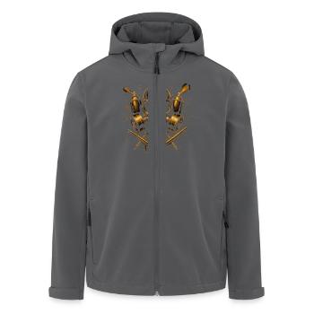 Graffiti Airbrush Urban Art Maske - Recycelte Männer Softshell-Jacke von Stanley/Stella - Anthrazit - Vorne - AI Model Male 185 light (185cm)