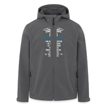 Quadrocopter Drohne Lustiger Spruch - Recycelte Männer Softshell-Jacke von Stanley/Stella - Anthrazit - Vorne - AI Model Male 185 light (185cm)