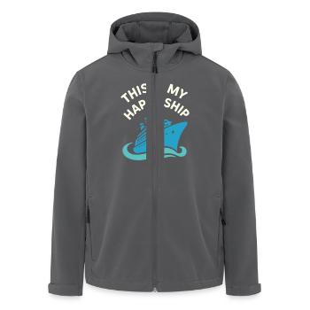 Cruise Addict Lustige Kreuzfahrt Loyalität Ozean - Recycelte Männer Softshell-Jacke von Stanley/Stella - Anthrazit - Vorne - AI Model Male 185 light (185cm)