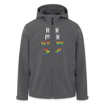 LGBTQ Parade Design Für Schwule Und Lesben - Recycelte Männer Softshell-Jacke von Stanley/Stella - Anthrazit - Vorne - AI Model Male 185 light (185cm)