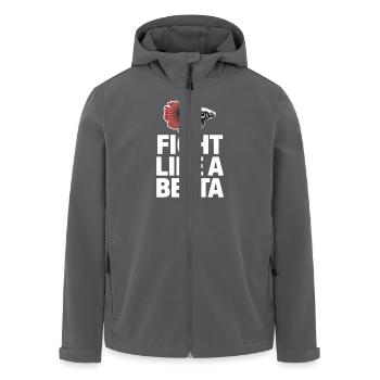 Fight like a Beta – Lustiges Fisch-Design - Recycelte Männer Softshell-Jacke von Stanley/Stella - Anthrazit - Vorne - AI Model Male 185 light (185cm)