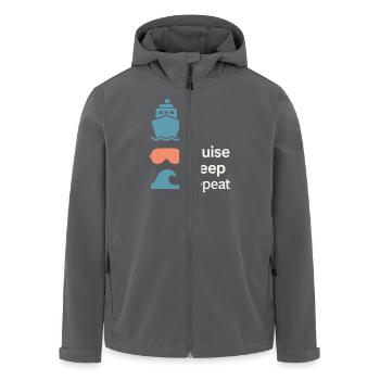 Cruise Addict Lustige Kreuzfahrt Loyalität Ozean - Recycelte Männer Softshell-Jacke von Stanley/Stella - Anthrazit - Vorne - AI Model Male 185 light (185cm)