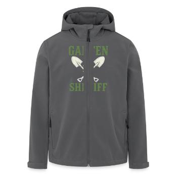Garten Sheriff Lustiges Gärtner Outfit - Recycelte Männer Softshell-Jacke von Stanley/Stella - Anthrazit - Vorne - AI Model Male 185 light (185cm)