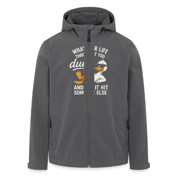 Coole Ente Duck and Let it Hit - Recycelte Männer Softshell-Jacke von Stanley/Stella - Anthrazit - Vorne - AI Model Male 185 light (185cm)