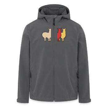 Alpaka Fan ALPAKA Fanartikel Lama Lustiges - Recycelte Männer Softshell-Jacke von Stanley/Stella - Anthrazit - Vorne - AI Model Male 185 light (185cm)