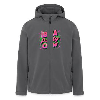 Ibiza Party Crew - Recycelte Männer Softshell-Jacke von Stanley/Stella - Anthrazit - Vorne - AI Model Male 185 light (185cm)