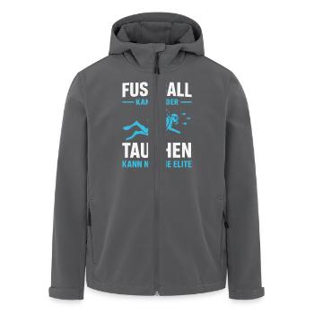 Tauchen nur für die Elite - Recycelte Männer Softshell-Jacke von Stanley/Stella - Anthrazit - Vorne - AI Model Male 185 light (185cm)