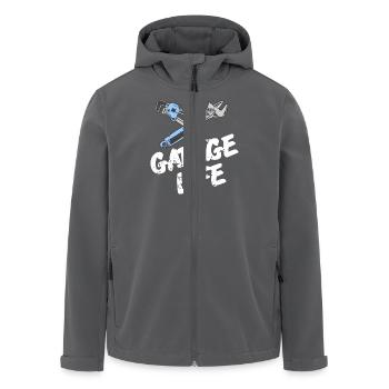 Garage Life Wrench Tools Mechanic Lifestyle - Recycelte Männer Softshell-Jacke von Stanley/Stella - Anthrazit - Vorne - AI Model Male 185 light (185cm)