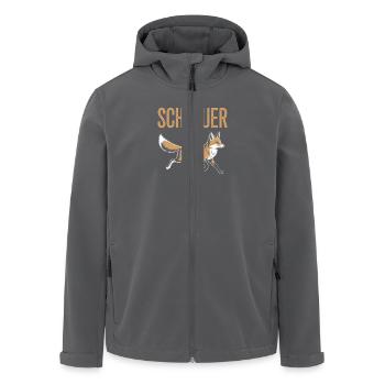 Schlauer Fuchs – Ironisch & Clever - Recycelte Männer Softshell-Jacke von Stanley/Stella - Anthrazit - Vorne - AI Model Male 185 light (185cm)