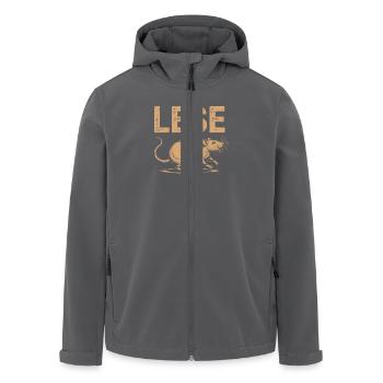 Leseratte – Bücherwurm & Lesezeichen-Fan - Recycelte Männer Softshell-Jacke von Stanley/Stella - Anthrazit - Vorne - AI Model Male 185 light (185cm)