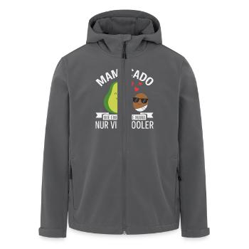 Zukünftige Mutter MAMACADO VIEL COOLER Lustig - Recycelte Männer Softshell-Jacke von Stanley/Stella - Anthrazit - Vorne - AI Model Male 185 light (185cm)
