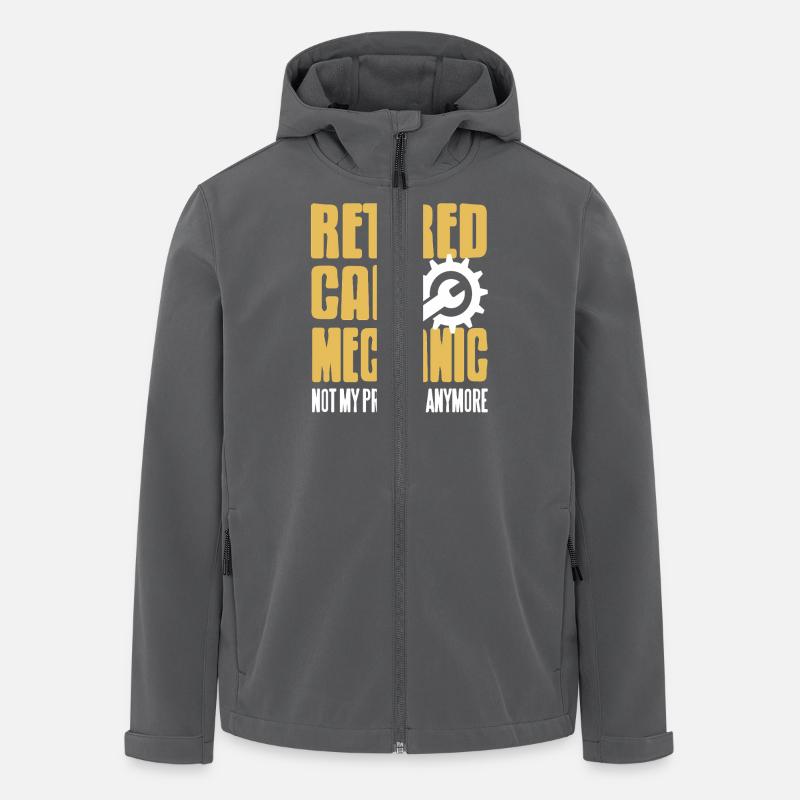 Le mécanicien automobile à la retraite n’est plus mon problème - Veste softshell homme en polyester recyclé Stanley/Stella - charbon