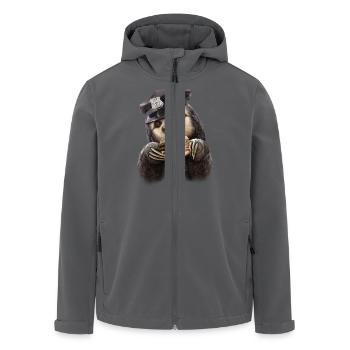 Burger Polizei - Recycelte Männer Softshell-Jacke von Stanley/Stella - Anthrazit - Vorne - AI Model Male 185 light (185cm)