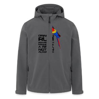 Drinking Rum - Recycelte Männer Softshell-Jacke von Stanley/Stella - Anthrazit - Vorne - AI Model Male 185 light (185cm)