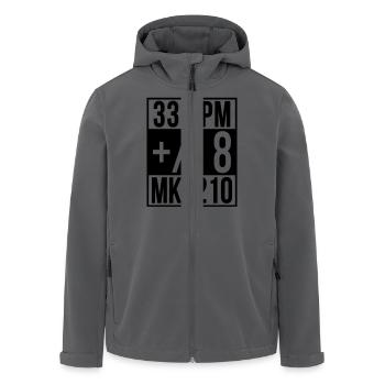 Straight outta DJ turntables Plattenspieler Vinyl - Recycelte Männer Softshell-Jacke von Stanley/Stella - Anthrazit - Vorne - AI Model Male 185 light (185cm)