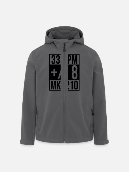 Straight outta DJ turntables Plattenspieler Vinyl - Recycelte Männer Softshell-Jacke von Stanley/Stella - Anthrazit