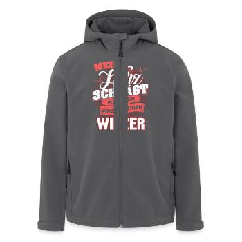 WINZER - Mein Herz schlägt - Recycelte Männer Softshell-Jacke von Stanley/Stella - Anthrazit - Vorne - AI Model Male 185 light (185cm)