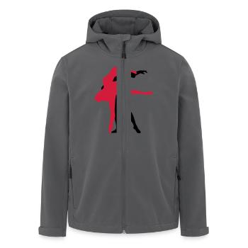 Vektor Balletttänzer Silhouette - Recycelte Männer Softshell-Jacke von Stanley/Stella - Anthrazit - Vorne - AI Model Male 185 light (185cm)