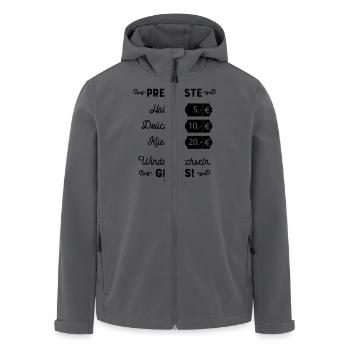 Preisliste Halten Drücken Küssen Windeln Gratis - Recycelte Männer Softshell-Jacke von Stanley/Stella - Anthrazit - Vorne - AI Model Male 185 light (185cm)