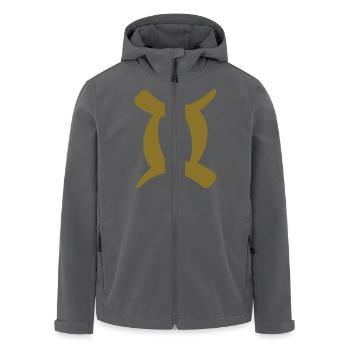 Zwilling Tierkreiszeichen Sternzeichen Astrologe - Recycelte Männer Softshell-Jacke von Stanley/Stella - Anthrazit - Vorne - AI Model Male 185 light (185cm)