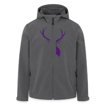 Red Stag Rentier mit Geweih - Recycelte Männer Softshell-Jacke von Stanley/Stella - Anthrazit - Vorne - AI Model Male 185 light (185cm)