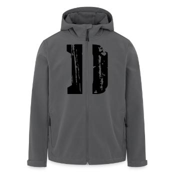 D - Buchstabe - Recycelte Männer Softshell-Jacke von Stanley/Stella - Anthrazit - Vorne - AI Model Male 185 light (185cm)