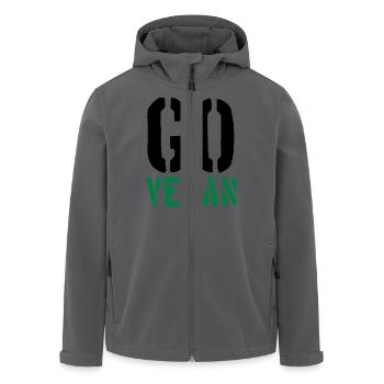 Go Vegan - Recycelte Männer Softshell-Jacke von Stanley/Stella - Anthrazit - Vorne - AI Model Male 185 light (185cm)