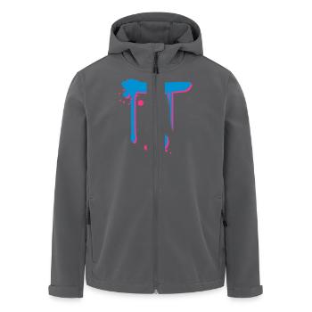 T Graffiti Tropfen Farbklex Spray - Recycelte Männer Softshell-Jacke von Stanley/Stella - Anthrazit - Vorne - AI Model Male 185 light (185cm)