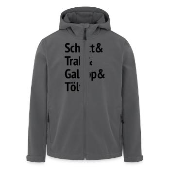 Schritt Trab Galopp und Tölt - Recycelte Männer Softshell-Jacke von Stanley/Stella - Anthrazit - Vorne - AI Model Male 185 light (185cm)