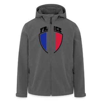 Frankreich - Recycelte Männer Softshell-Jacke von Stanley/Stella - Anthrazit - Vorne - AI Model Male 185 light (185cm)